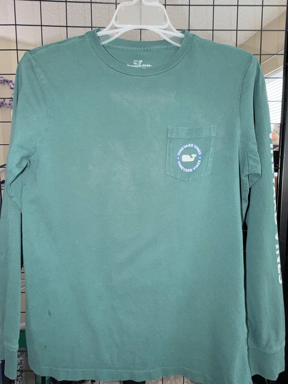 Vineyard Vines Men's Long Sleeve Pocket Tee - Teal - Picture 1 of 5